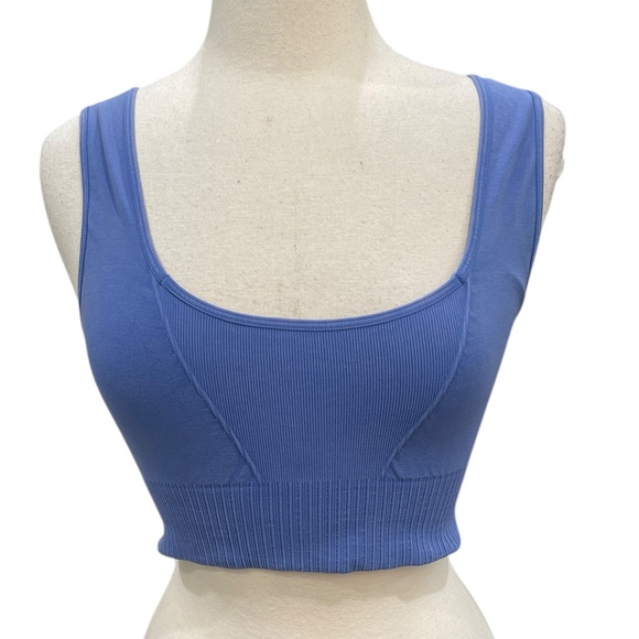 Free People FP Movement Good Karma Sports Bra SZ M L African Violet - Picture 2 of 5